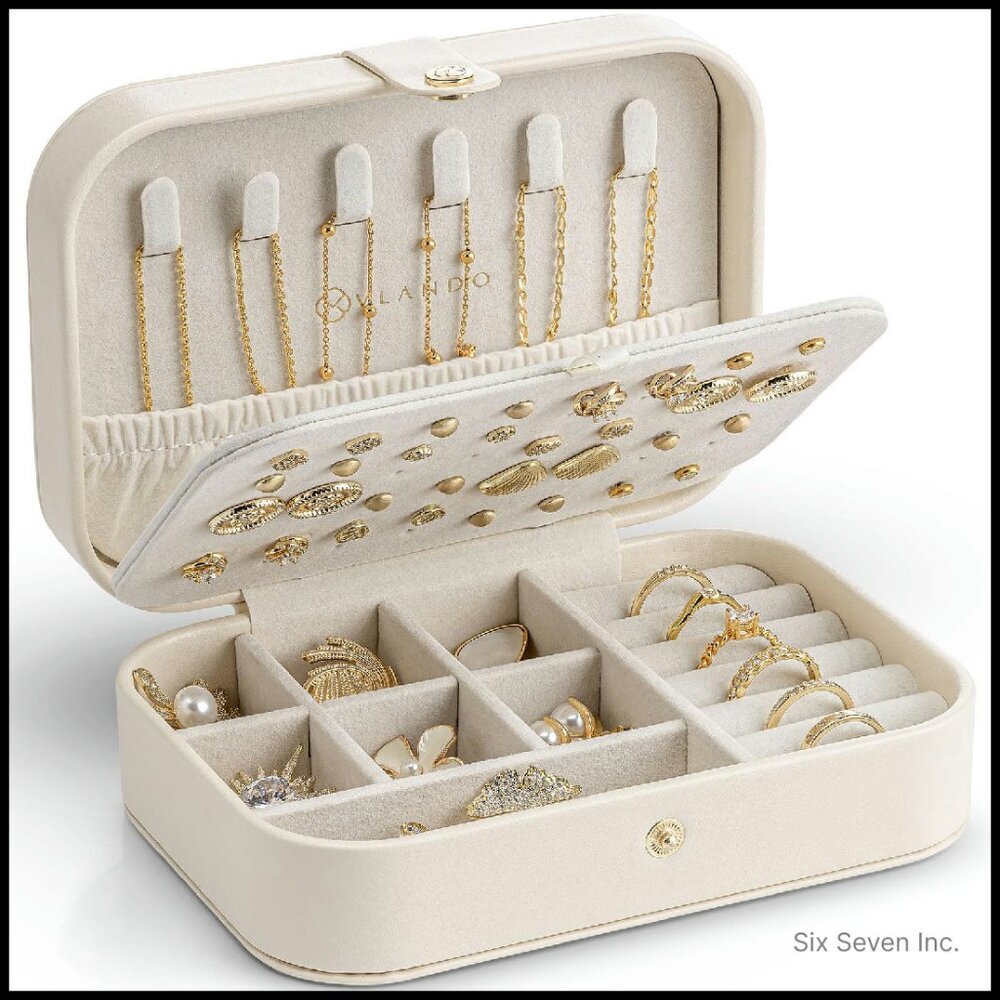 Travel Jewelry Organizer Box Elegant Minimal Chic Storage Case Holder